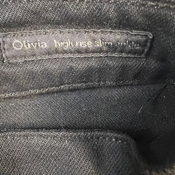 Citizens of Humanity Olivia High Rise Slim Lace Up Ankle Jeans Black Size 29 - Picture 12 of 14